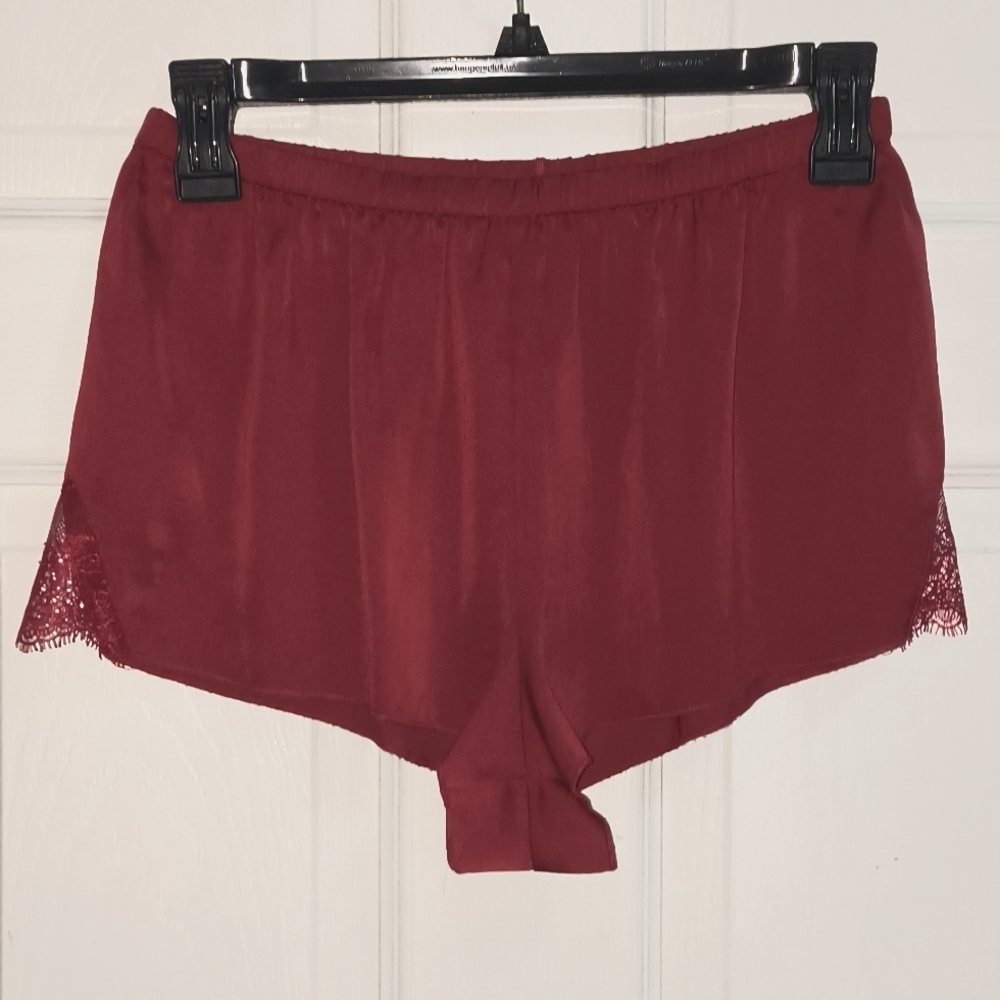Victoria's Secret Satin Lace Trim Sleep Shorts Size S